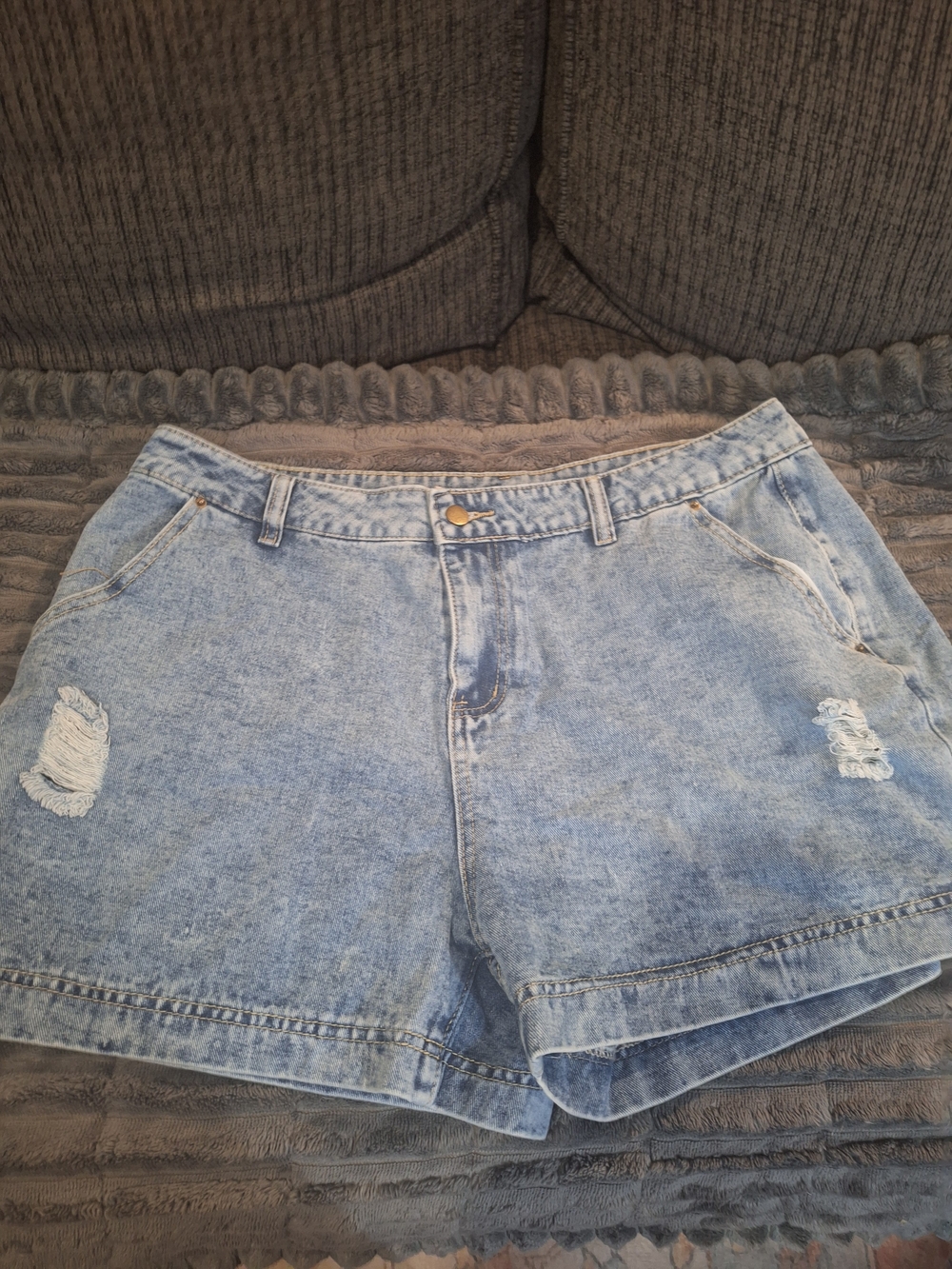 Light Blue Womens Denim Jean Shorts